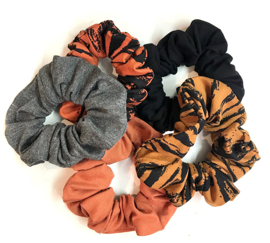 Orangeville Bengal scrunchies - 5 Scrunchies set