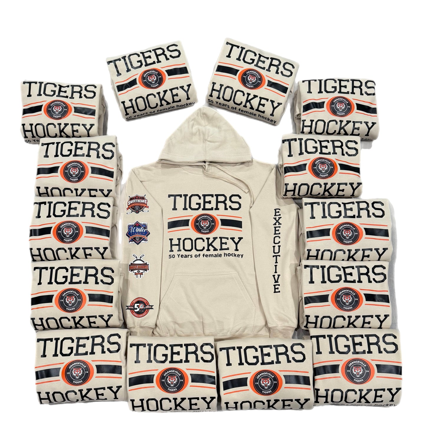 Orangeville Tigers High quality Hoodie - 50 years of female hockey special edition