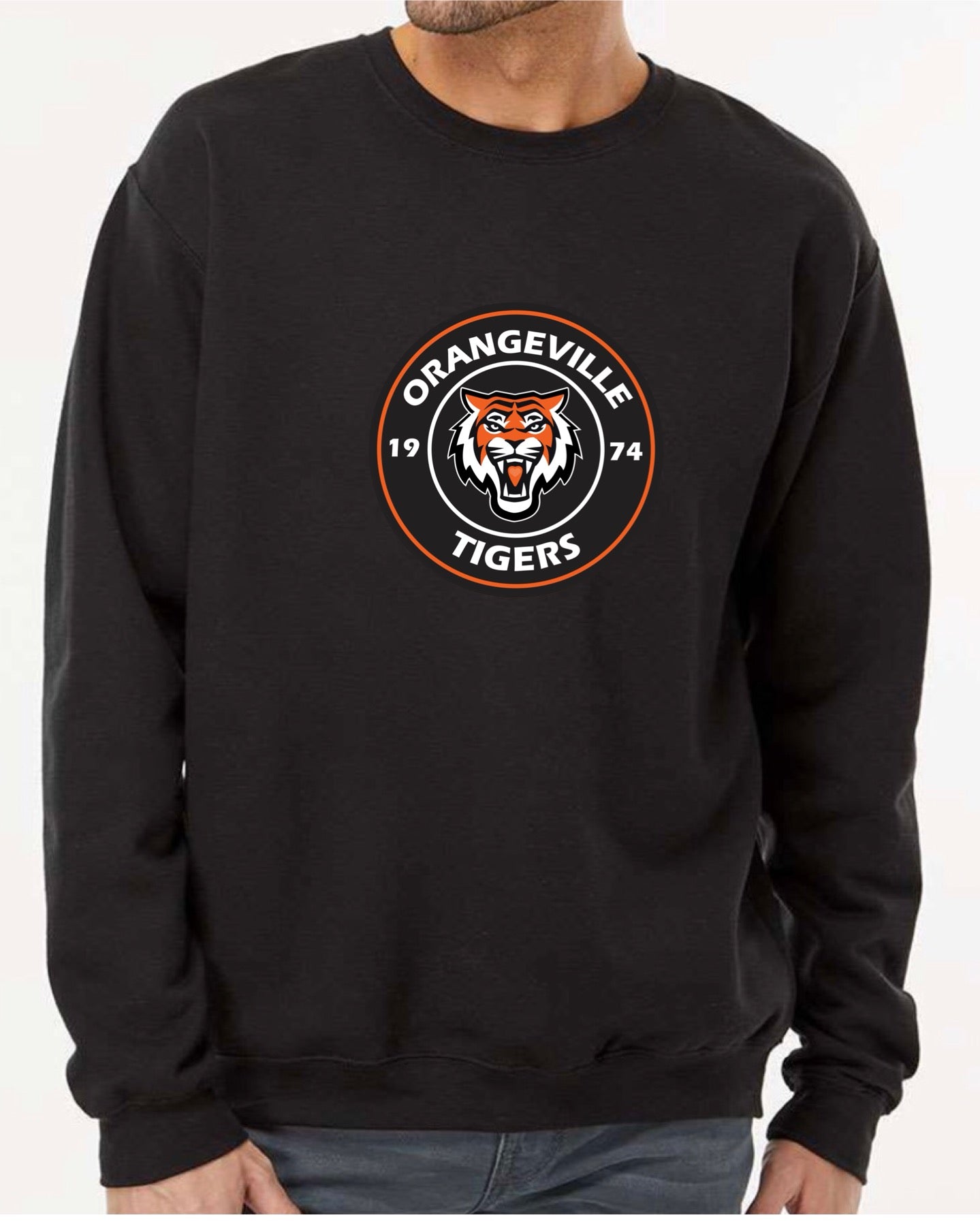 Orangeville tigers hockey - Black crewneck