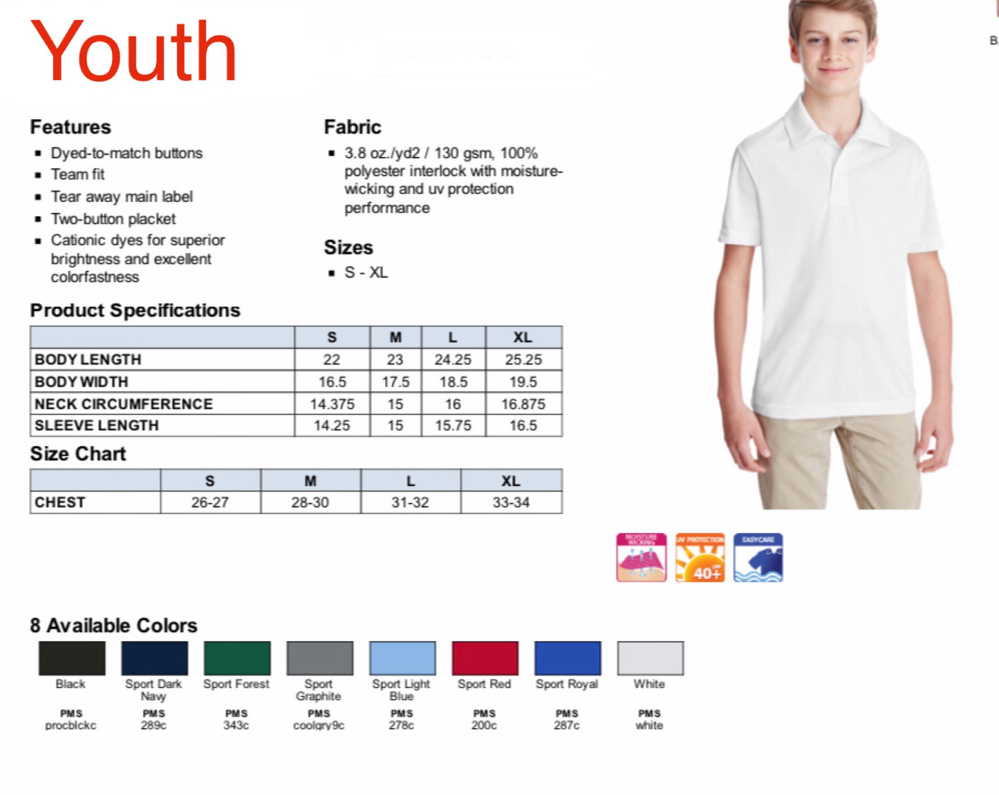 Northmen performance dry fit polo