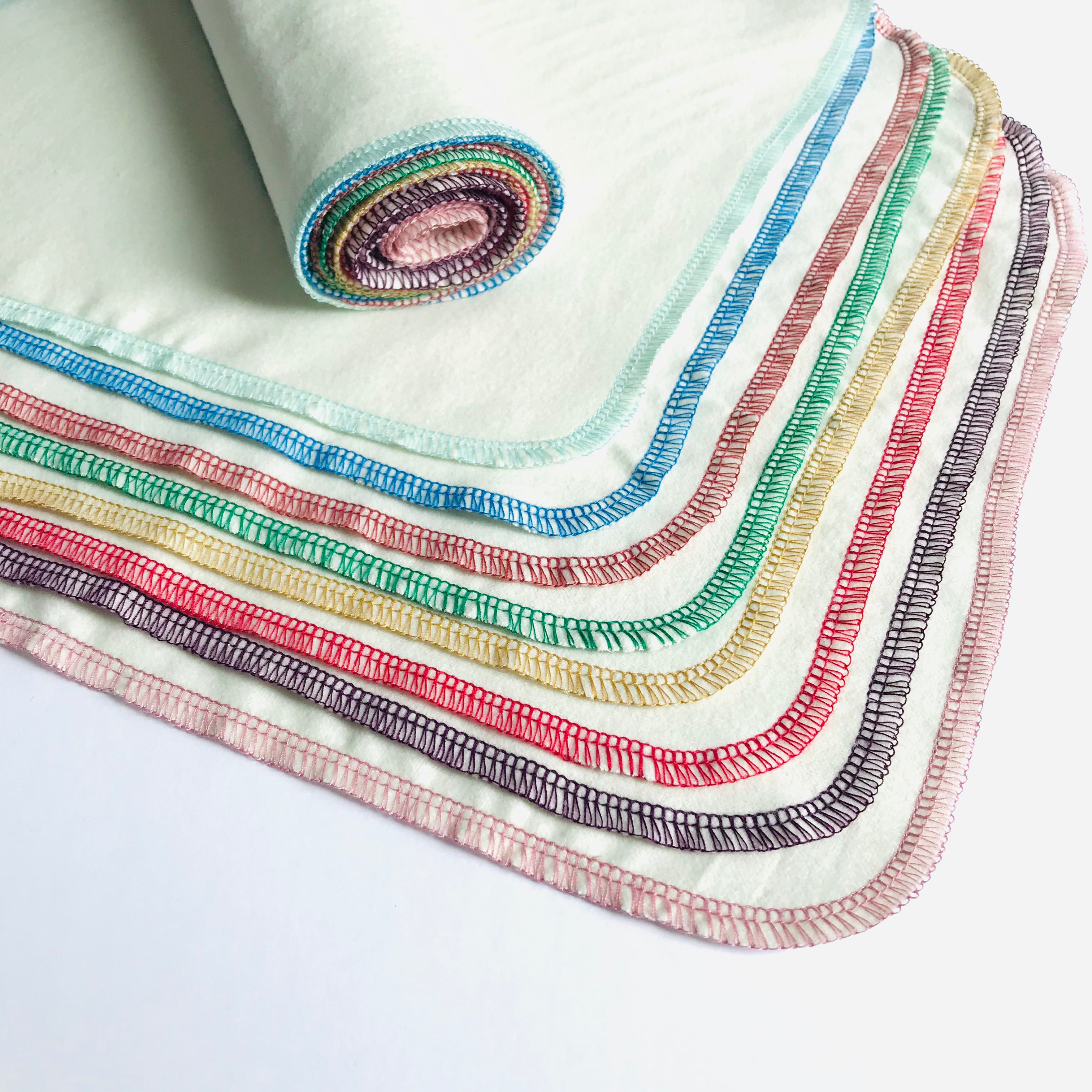 RAINBOW Paperless Towel 100% Reusable Cotton Flannel, Kitchen Hand