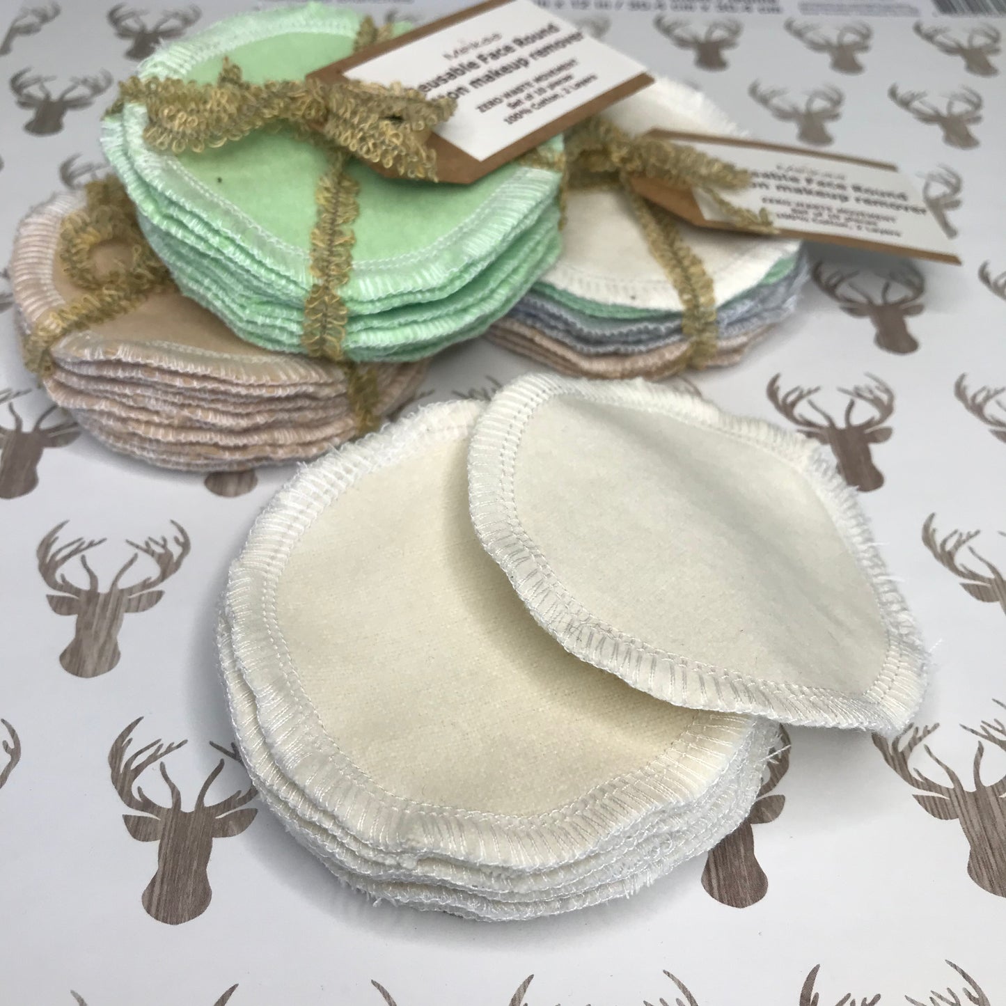 10 Reusable Face rounds/Makeup pads remover