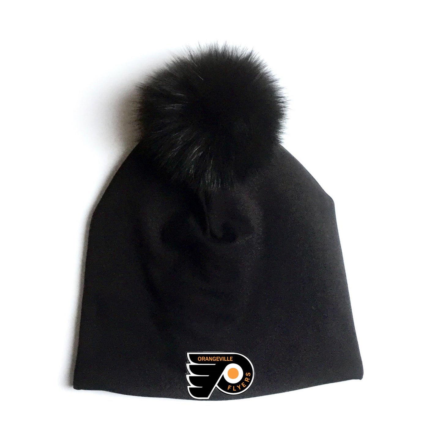 Orangeville Flyers Winter Bamboo Hats with recycled fur pompom