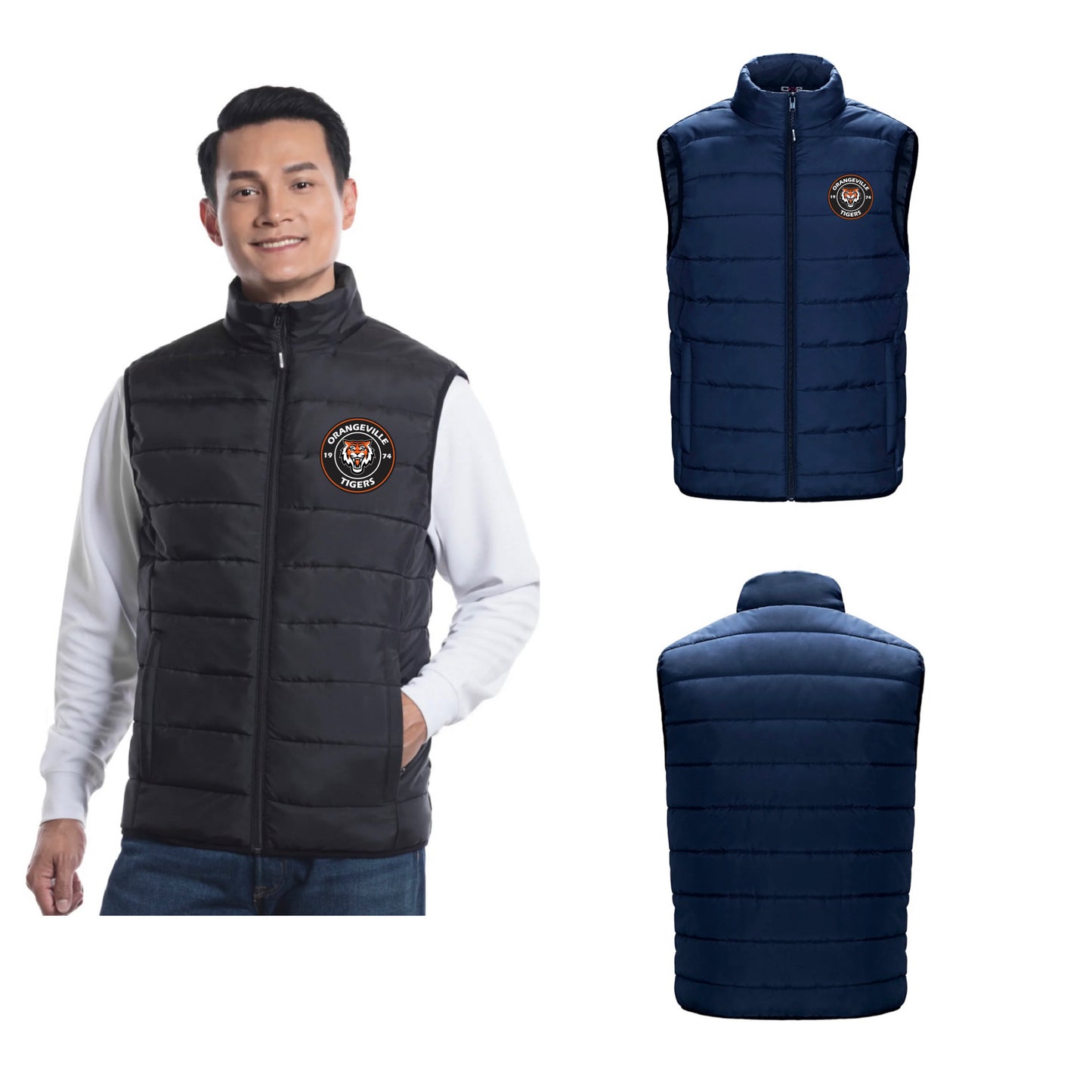 Tigers embroidered Chill Puffy Vest (Men, Youth and Ladies sizes)