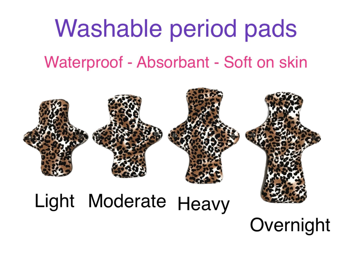 Leopard colors - Washable period pads