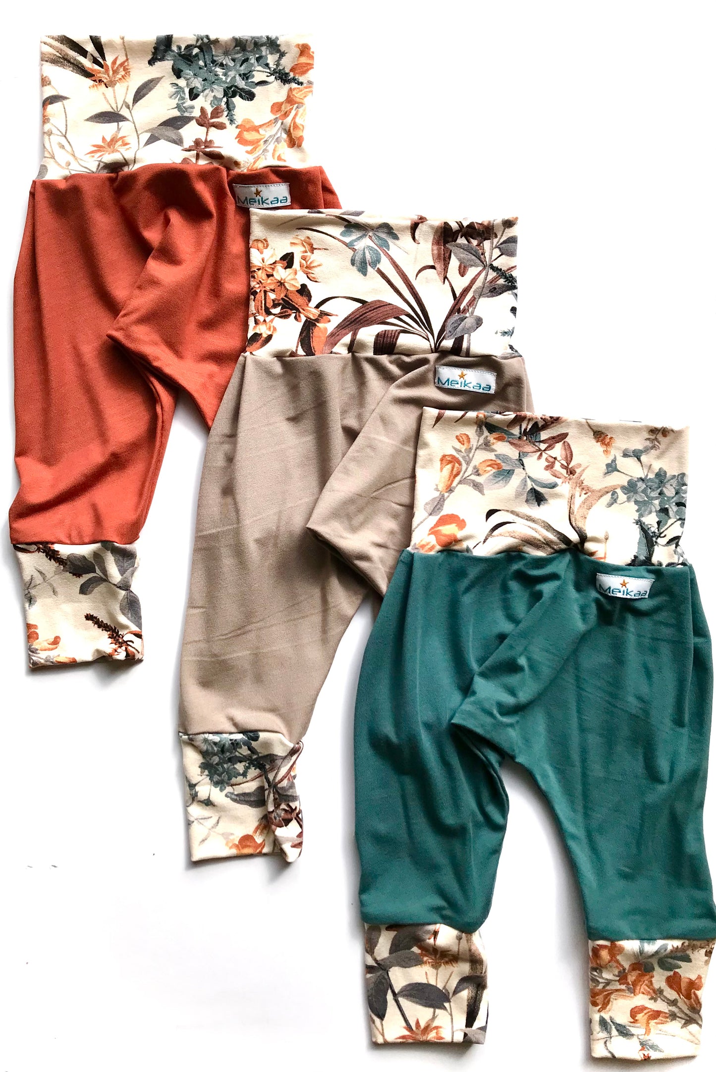 Rusty Floral Edition - BAMBOO Harem Swaggers, Evolutive and Growing Pants