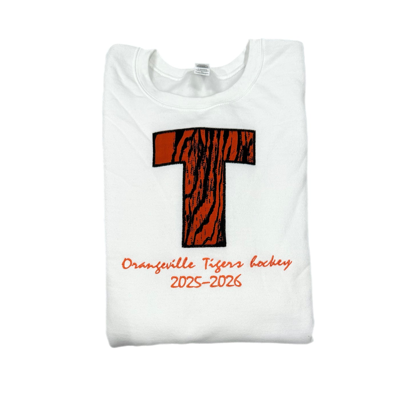 Embroidered Orangeville Tigers High quality Hoodie - Big logo