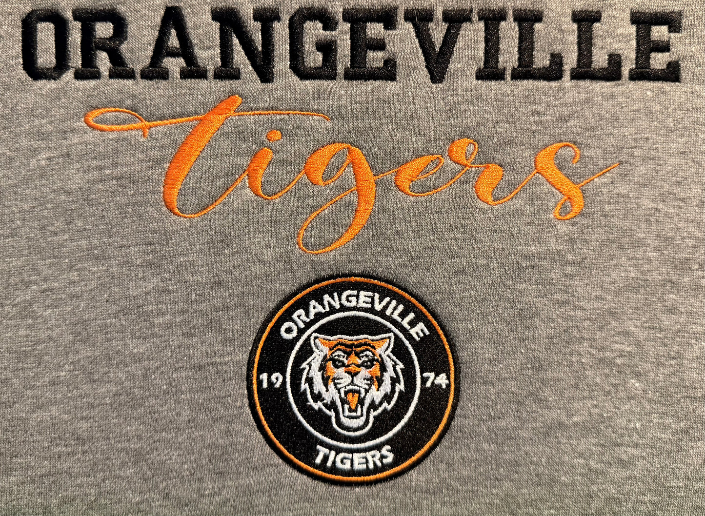 Embroidered Orangeville Tigers High quality Hoodie