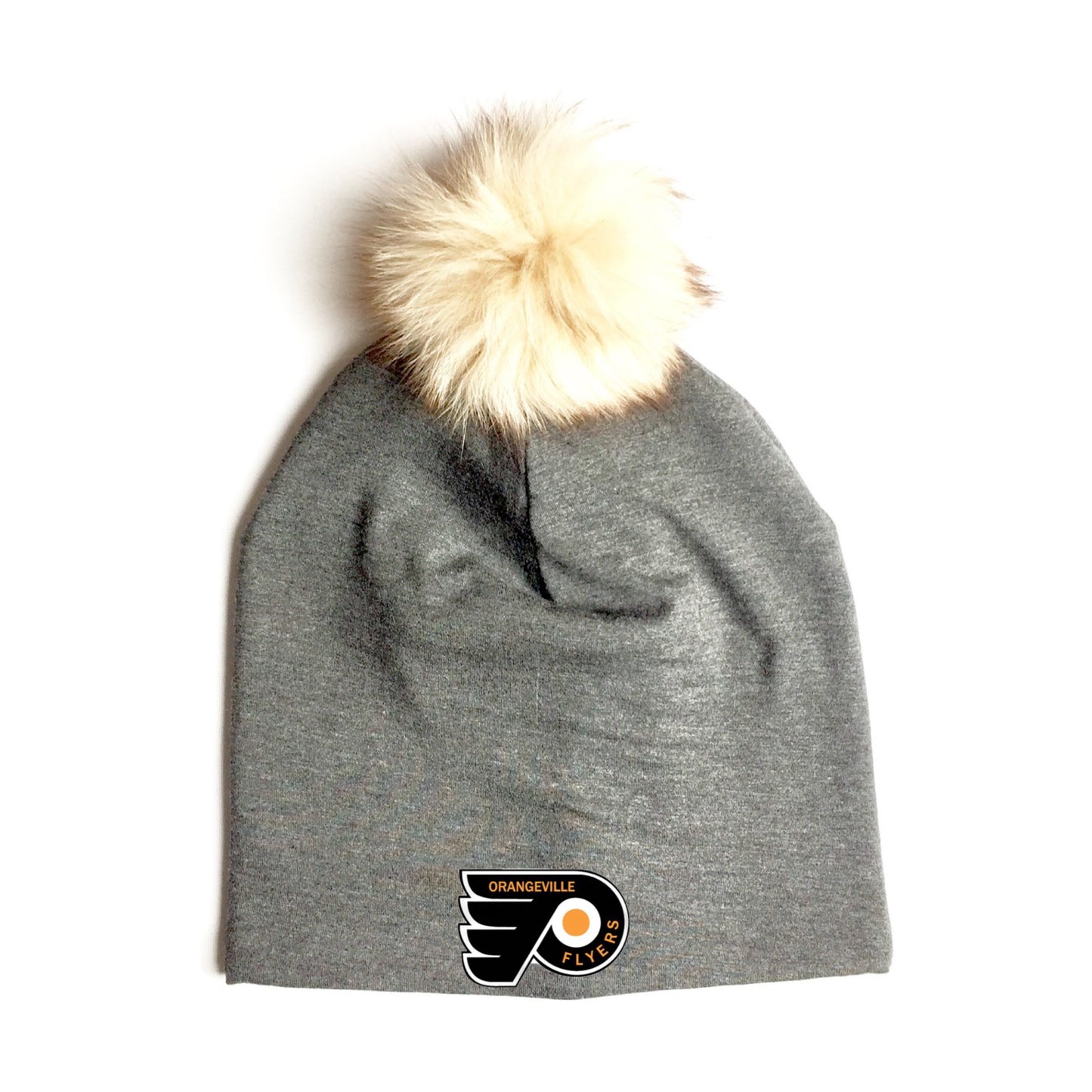 Orangeville Flyers Winter Bamboo Hats with recycled fur pompom