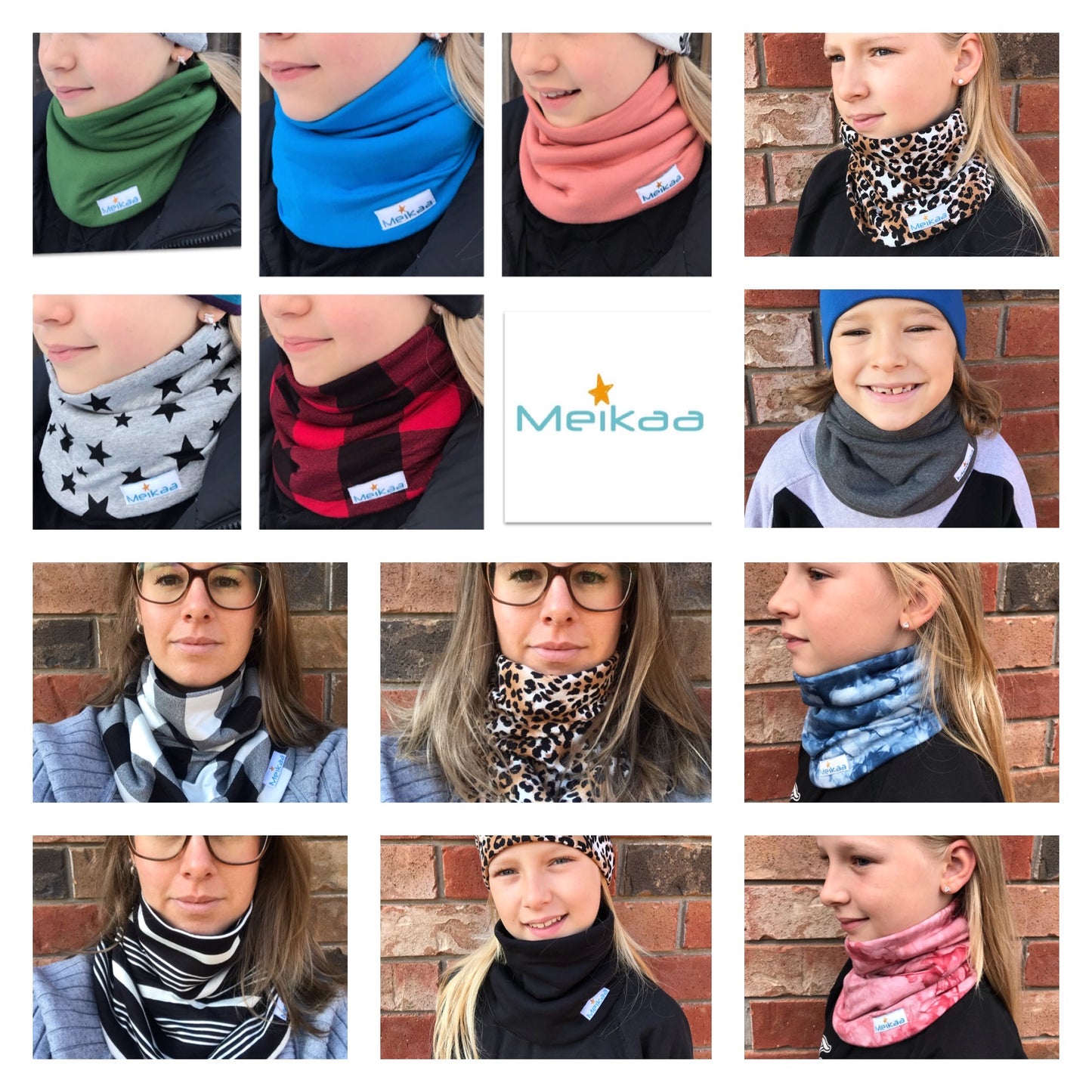 Kids and Adults Winter Neck Warmers