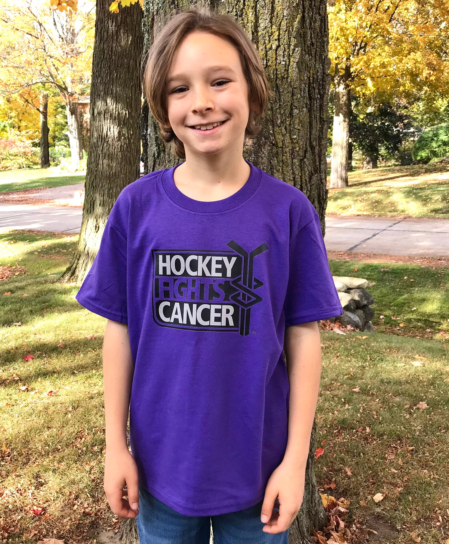 Kids T-shirts, Hockey fights Cancer