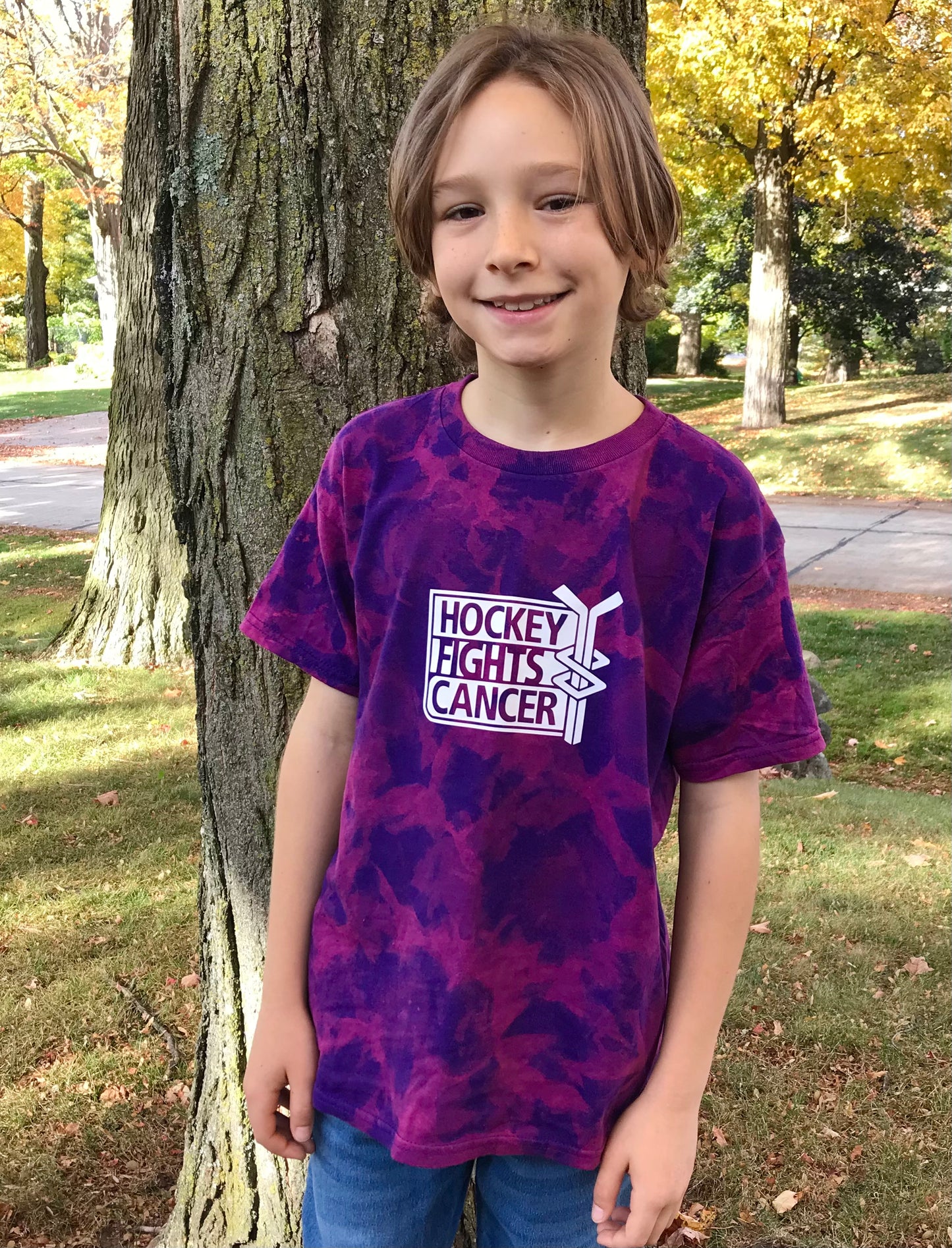 All sizes Tie Dye T-shirts, Hockey fights Cancer