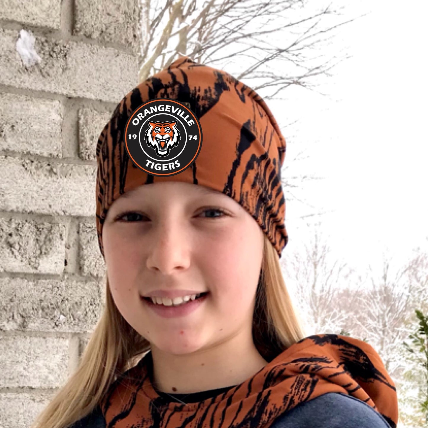 Orangeville Tigers Spring/Fall Bamboo Beanie Hats - Slouchy hats