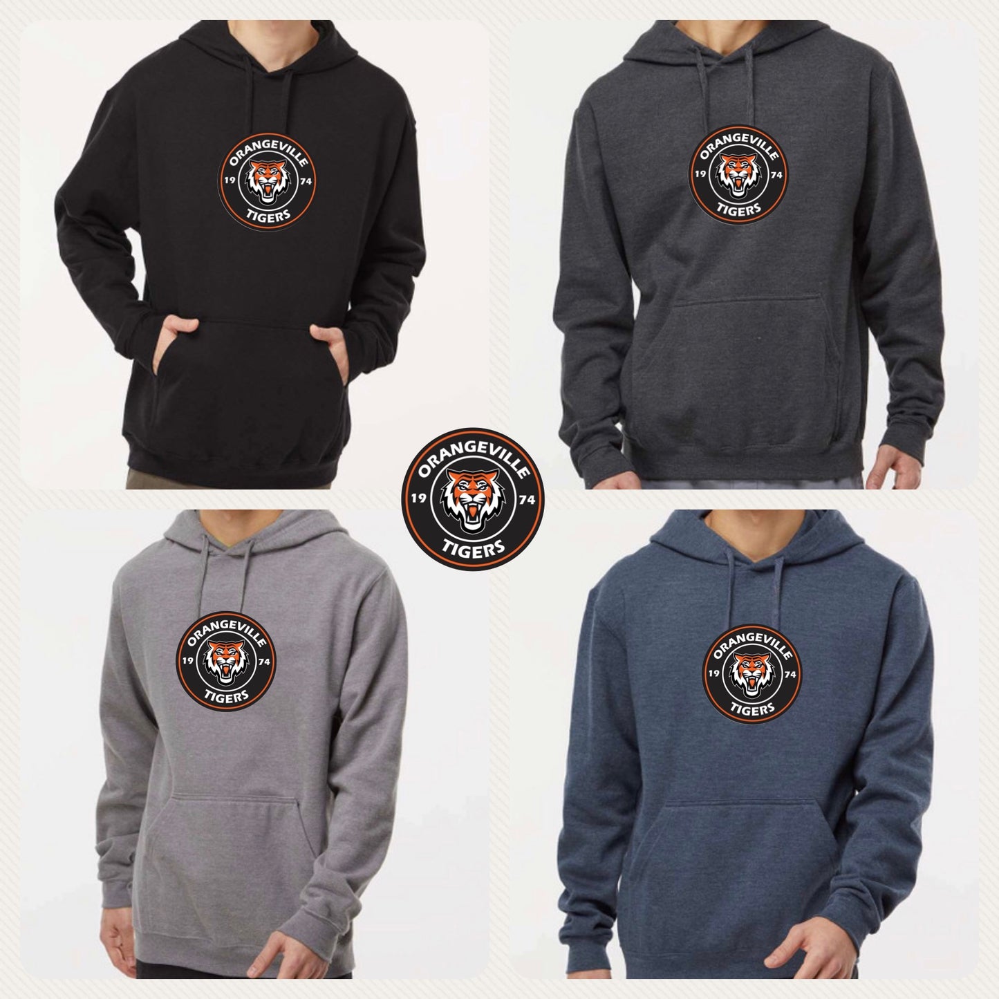 Orangeville Tigers High quality Hoodie - Big logo