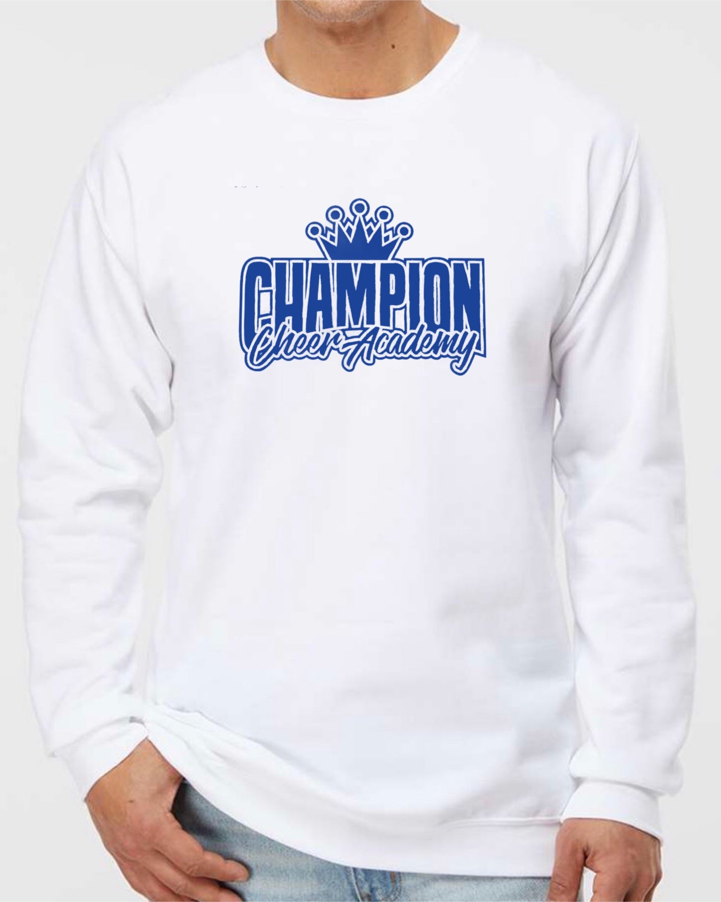 White Cheer crewneck